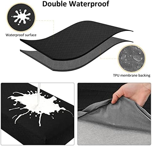 Waterproof Dining Bench Cover Black