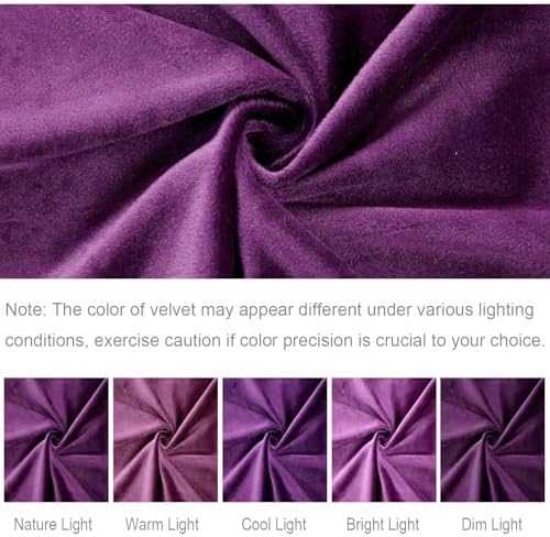 Soft Velvet Dining Chair Covers Set of 4 Purple