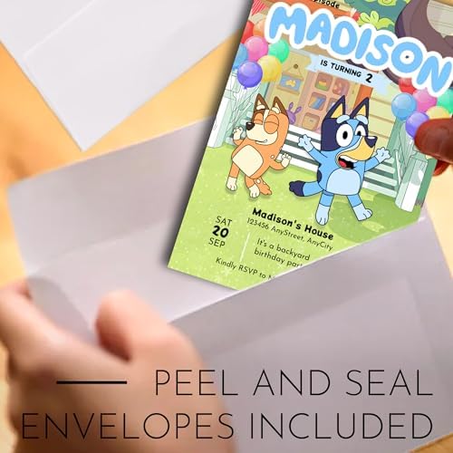 Custom 12 Puppy Birthday Invites with Envelopes Backyard