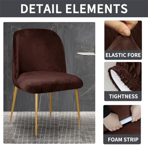 2 Pack Velvet Chair Slipcovers for Dining Room