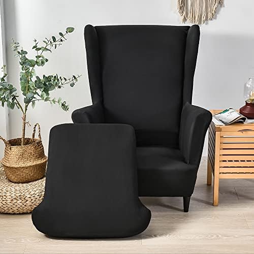 Meigeh 2-Piece Wingback Armchair Cover Slipcover
