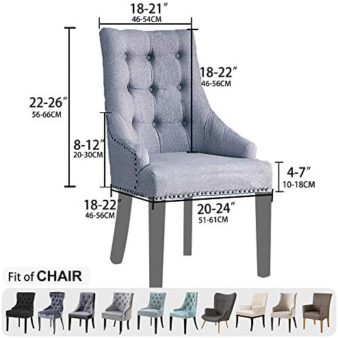 Lellen Stretch Wingback Chair Cover 4PC Set