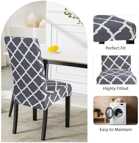 SearchI Dining Chair Covers Set of 6 Stretch Spandex