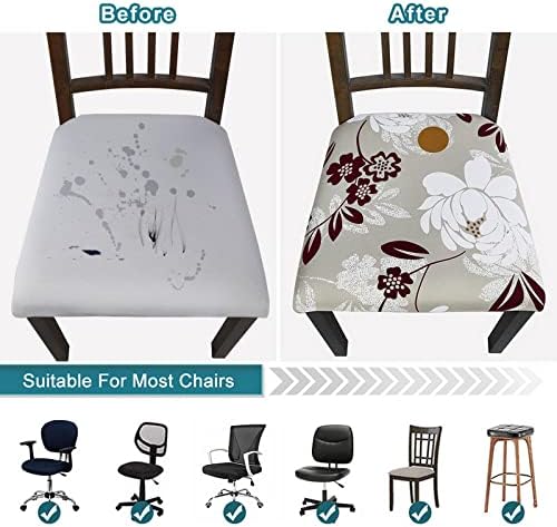 SearchI Stretch Printed Chair Covers Set of 4