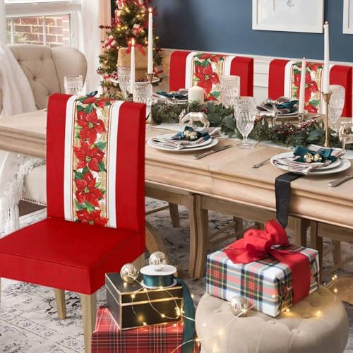 Horaldaily 6PCS Christmas Dining Chair Covers
