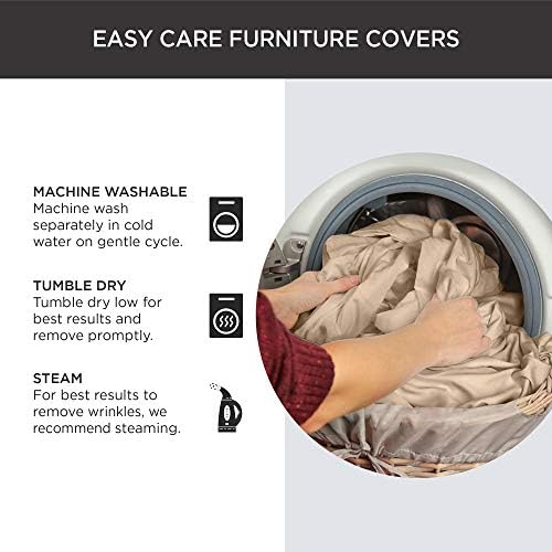 SureFit Duck Cotton Sofa Slipcover - Bluestone Color