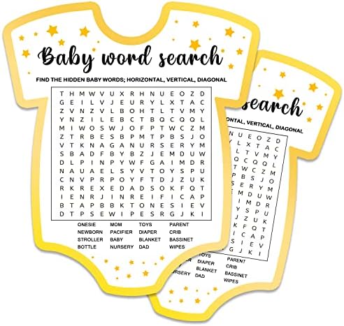 Baby Shower Game 30 Cards with Answer Sheet
