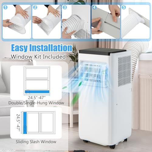 DORTALA 8000 BTU Portable Air Conditioner with Fan and Dehumidifier
