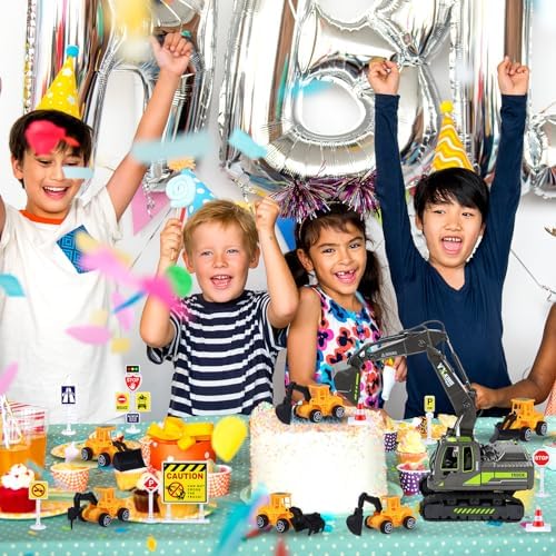 RAYNAG Construction Cake Topper Set 17Pcs