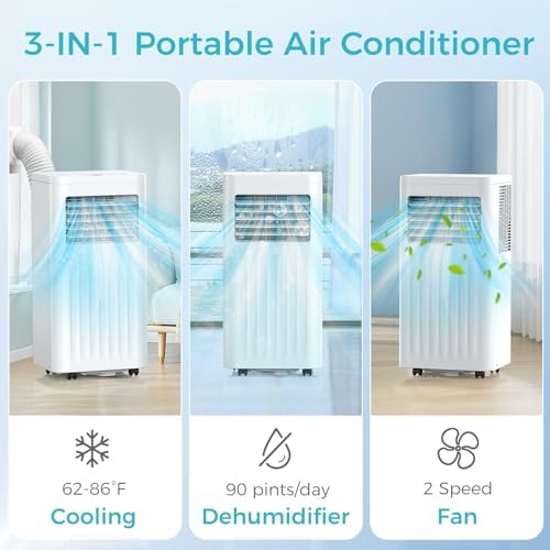 COWSAR 10000 BTU Portable Air Conditioner with 4 Modes and Remote