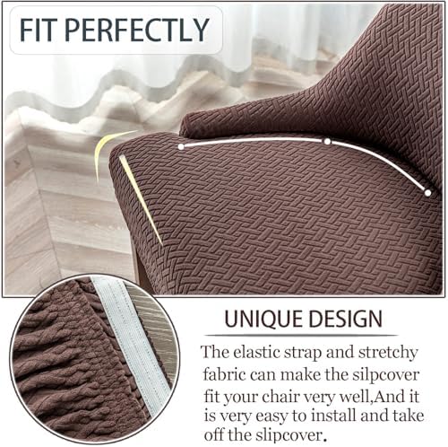 Wingback Chair Cover Slipcover for Dining Room Decor 2PCS