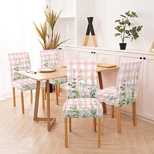 EMMTEEY Dining Chair Slipcovers Set of 4