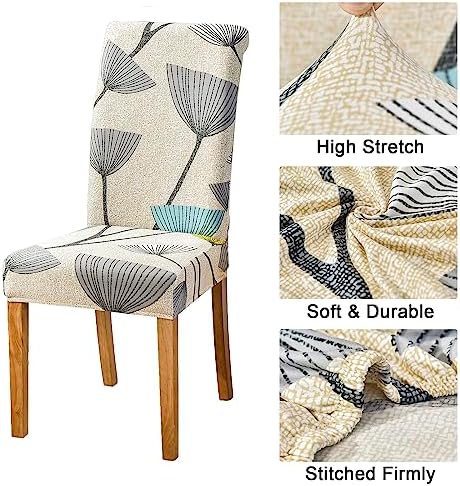 Dining Room Chair Covers Set of 4 Stretch Soft Spandex