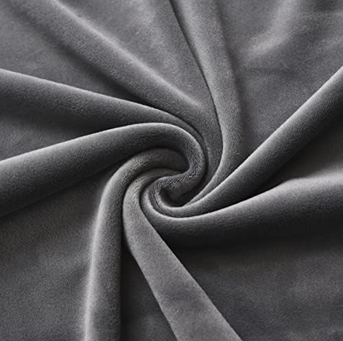 MIFXIN Velvet Wingback Chair Slipcover Set of 2 Dark Grey
