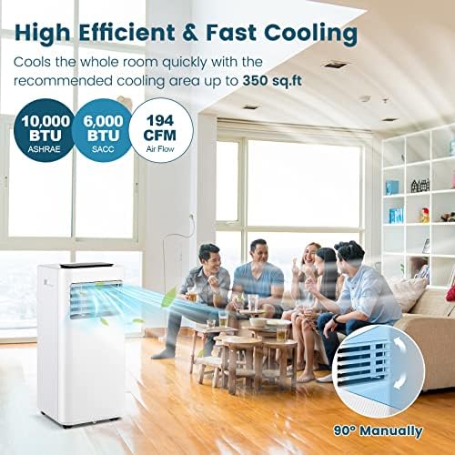 KOTEK Portable AC Unit 10000 BTU for 350 Sq Ft Room
