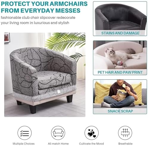 CRFATOP 2 Piece Club Chair Slipcover Set