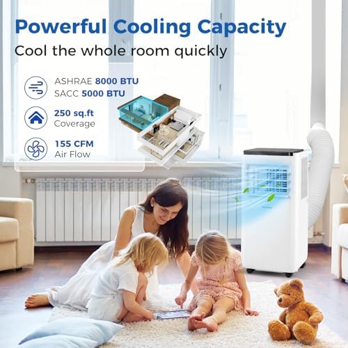 COSTWAY 8000 BTU Portable Air Conditioner with Timer and Sleep Mode