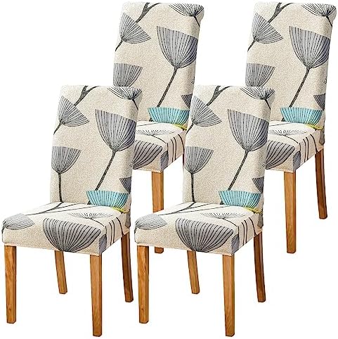 Dining Room Chair Covers Set of 4 Stretch Soft Spandex