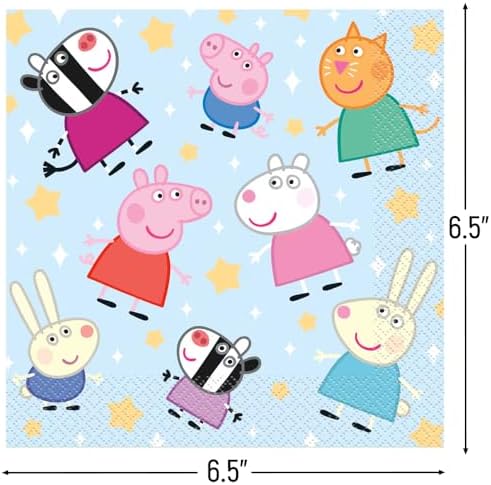 Unique Blue Peppa Pig Napkins Pack Of 16