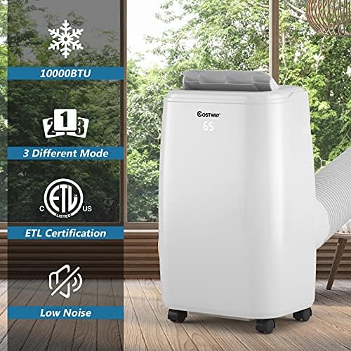 COSTWAY 10000 BTU Portable Air Conditioner with 3 Modes and Remote Control