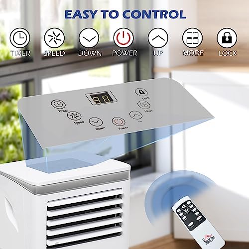 HOMCOM 8000 BTU Portable AC Unit White