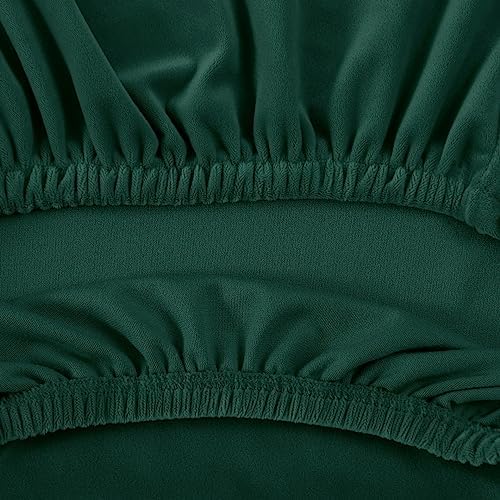 XMNTG Stretch Velvet Wingback Chair Cover Slipcover