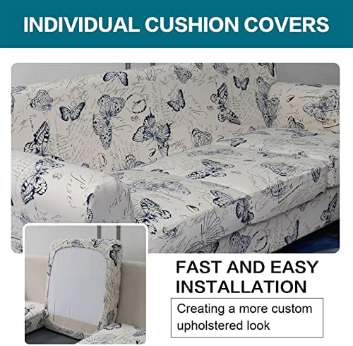 KRFOONN 4 Piece Stretch Sofa Covers for 3 Cushion Couches