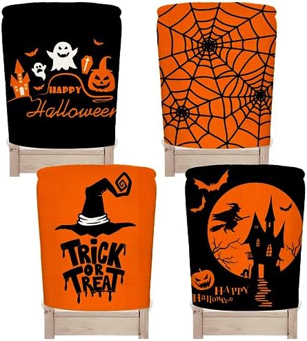 Whaline 4 Pack Halloween Chair Covers