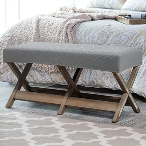 Stretch Jacquard Dining Bench Cover - Anti-Dust Removable Seat Protector