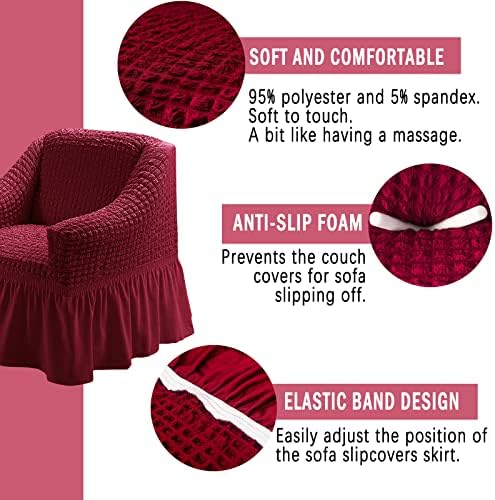 Jeloris Stretch Armchair Slipcover with Skirt