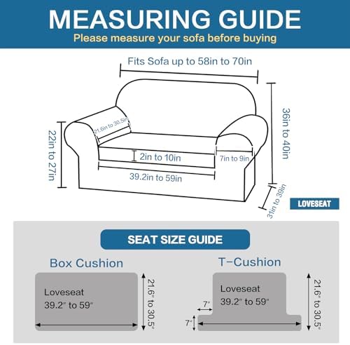 HVERSAILTEX 2 Piece Loveseat Slipcover Set