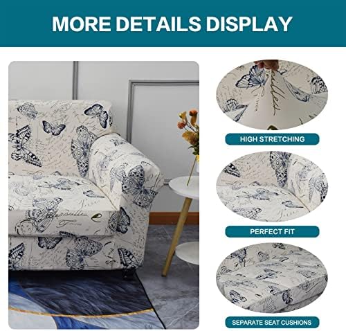 KRFOONN 4 Piece Stretch Sofa Covers for 3 Cushion Couches