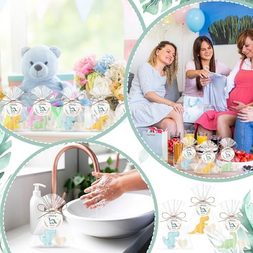 Demissle 20 Piece Dinosaur Baby Shower Soap Favors