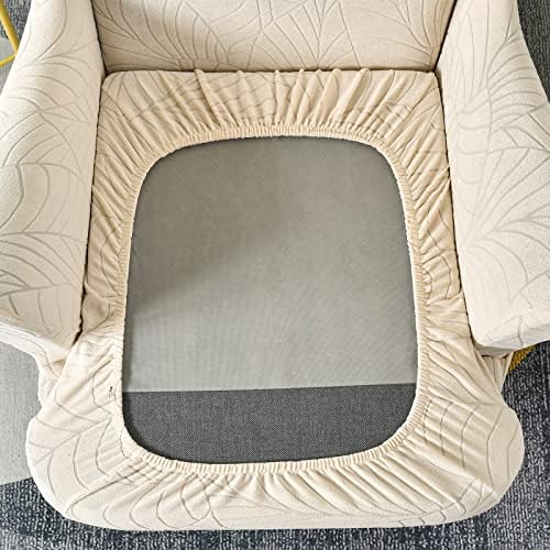 OKYUK Wingback Chair Slipcover 2 Piece Set Beige