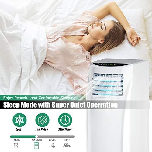 COSTWAY 8000 BTU Portable Air Conditioner with Dehumidifier and Fan Modes