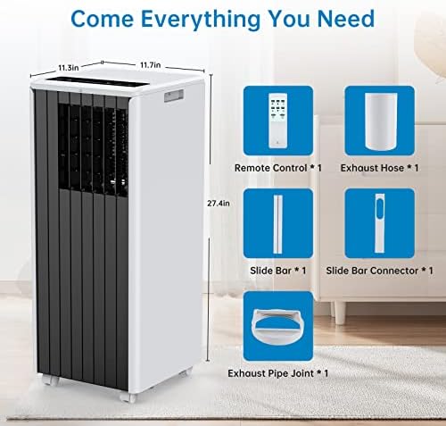 GAOMON 8000 BTU Portable AC with Fan Dehumidifier Sleep Mode