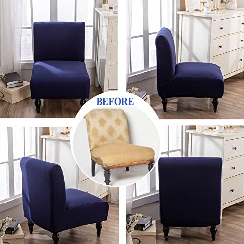 SHILINTONG Armless Accent Chair Cover Navy
