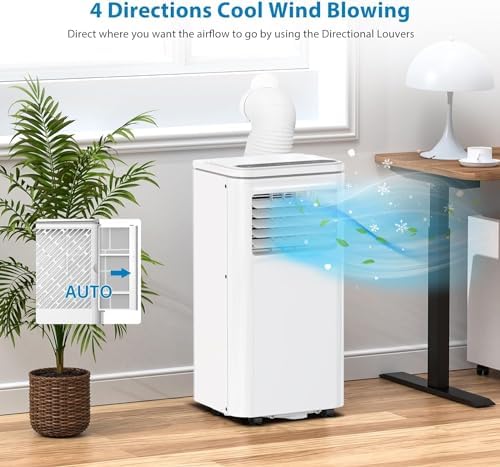 JustSmart 8000Btus Portable Air Conditioner 3-in-1 Cooling Dehumidifier Fan