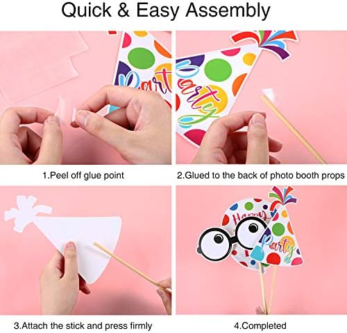 Frienda 29 Piece Birthday Photo Booth Props Kit