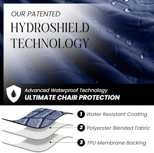 Waterproof Dining Chair Covers Set of 6 Navy Blue