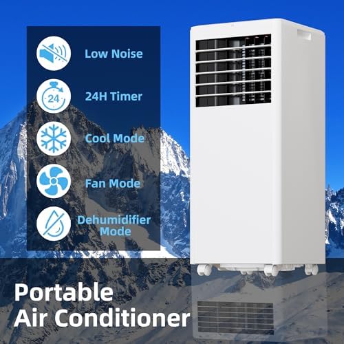 JustSmart 8000Btus Portable AC 3-in-1 Cooling Fan Dehumidifier
