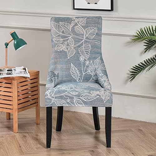 2 Piece Stretch Wingback Chair Cover for Dining Room