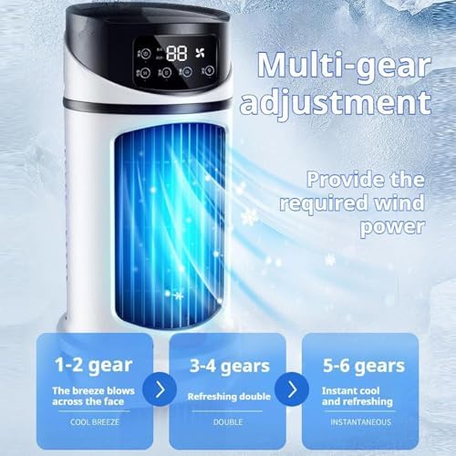 Protecair Portable Air Conditioner with 6 Speeds and 3 Cool Mists