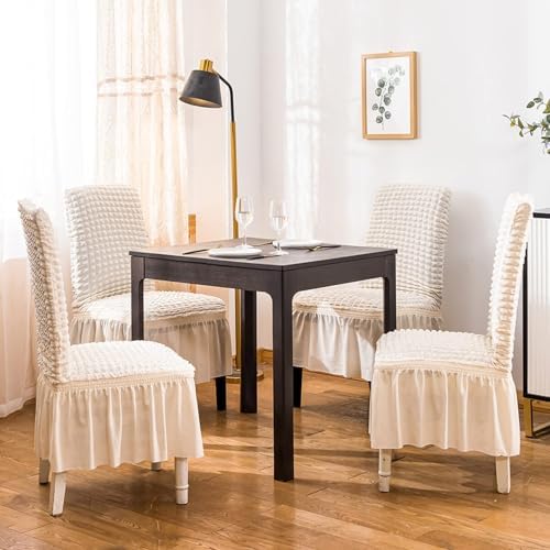 Qubjus Chair Covers Set of 6 for Dining Room