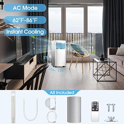 RWFLAME 10000 BTU Portable AC with Remote Control