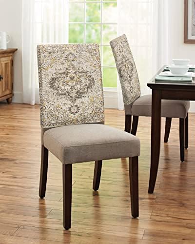 Beige Boho Chair Covers Set of 4 for Dining Room