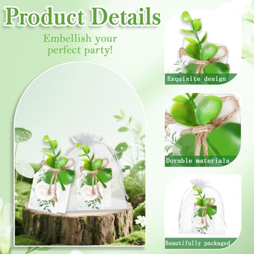 50PCS Natural Eucalyptus Soap Wedding Favor with Cards