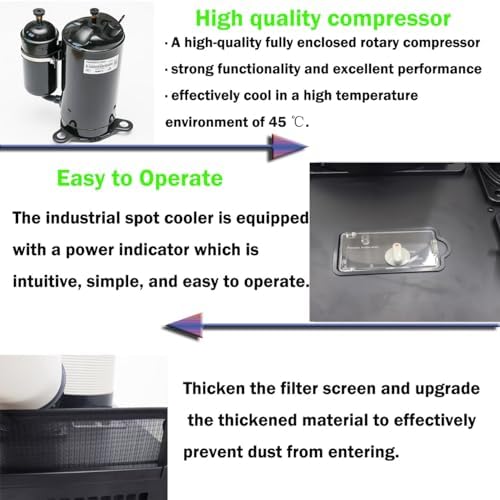 220V Portable Industrial Spot Cooler 2100W 780m3h