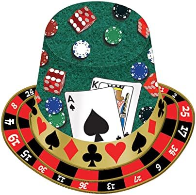 Beistle Casino Night Hi-Hat Pack of 12
