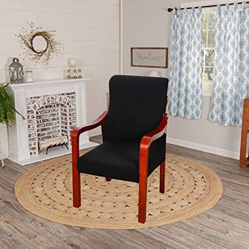 Deisy Dee Stretch Arm Chair Covers Black